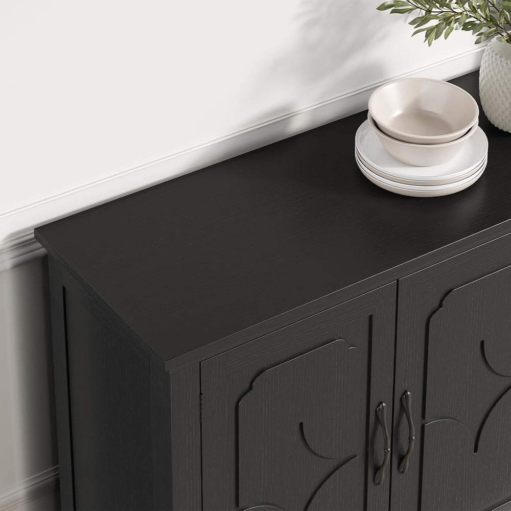 ONBRILL 63 Inch Buffet Cabinet with Storage, Large Sideboard Cabinet with 4 C...