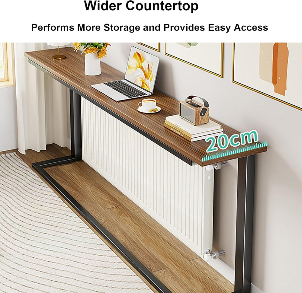 Over Radiator Shelf, Long Radiator Side Table, Sofa Table Behind Couch for Ho...
