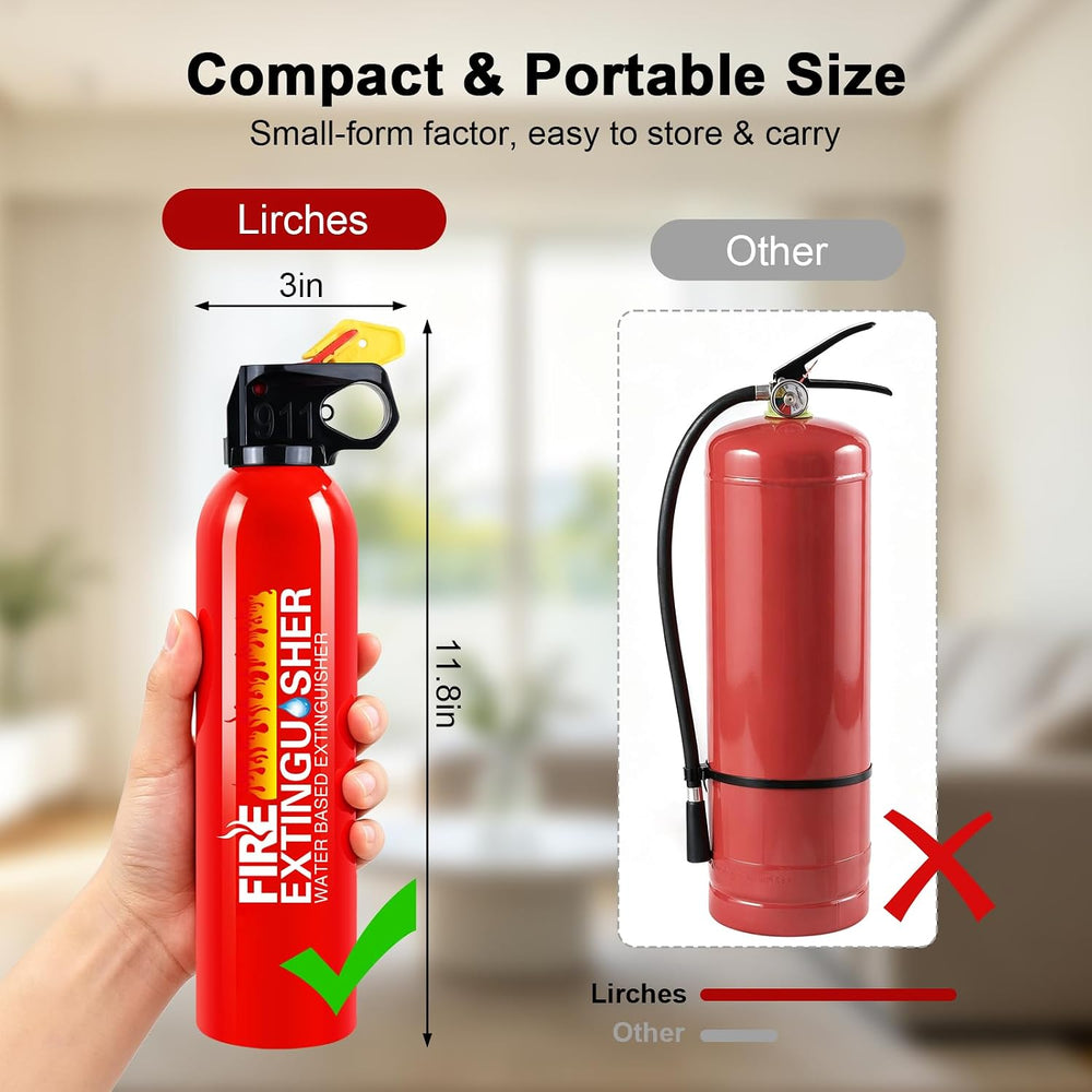 6 Pack Water-Based Fire Extinguishers Class A B C K With Wall Mount