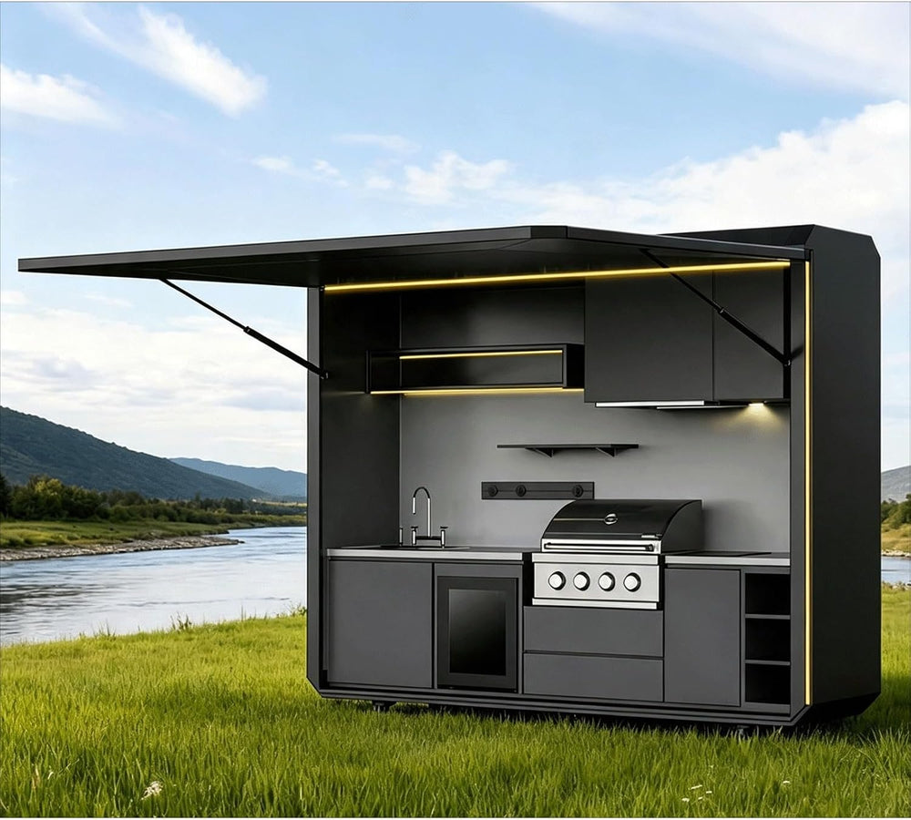 Outdoor Kitchen Cabinet, Outdoor Cooking Station Storage Island | Backyard Ki...