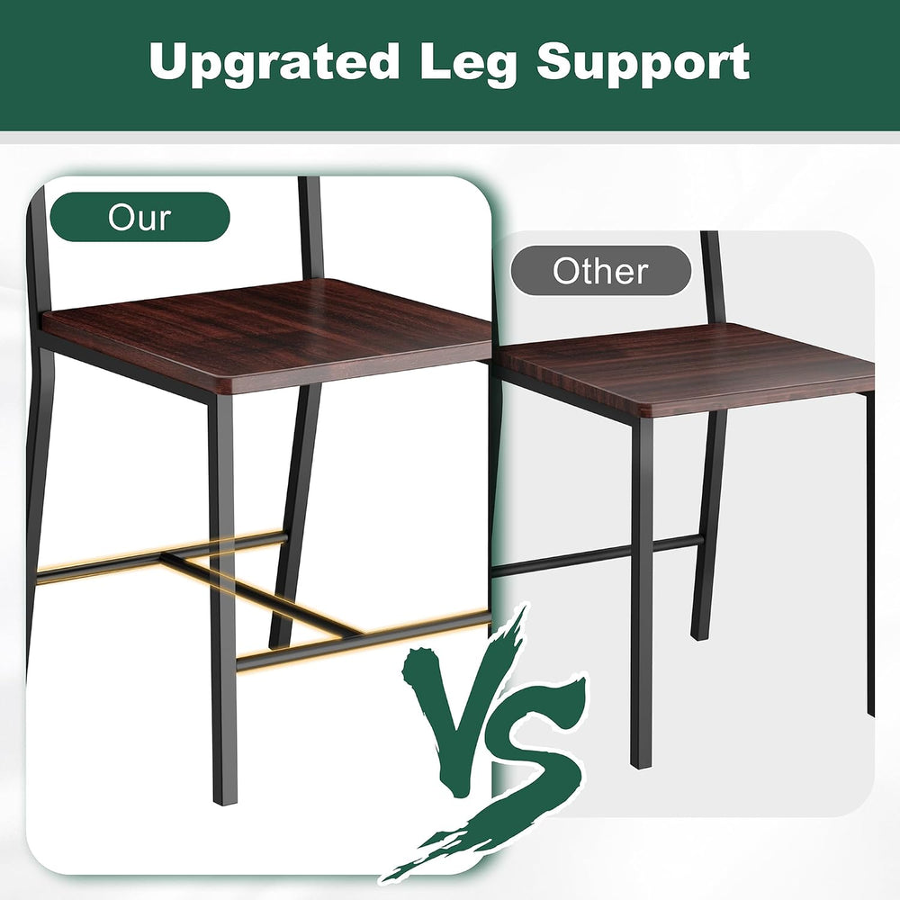 Shintenchi Kitchen Table Chairs Set of 4 with Bench and Chairs, Dark Walnut |...