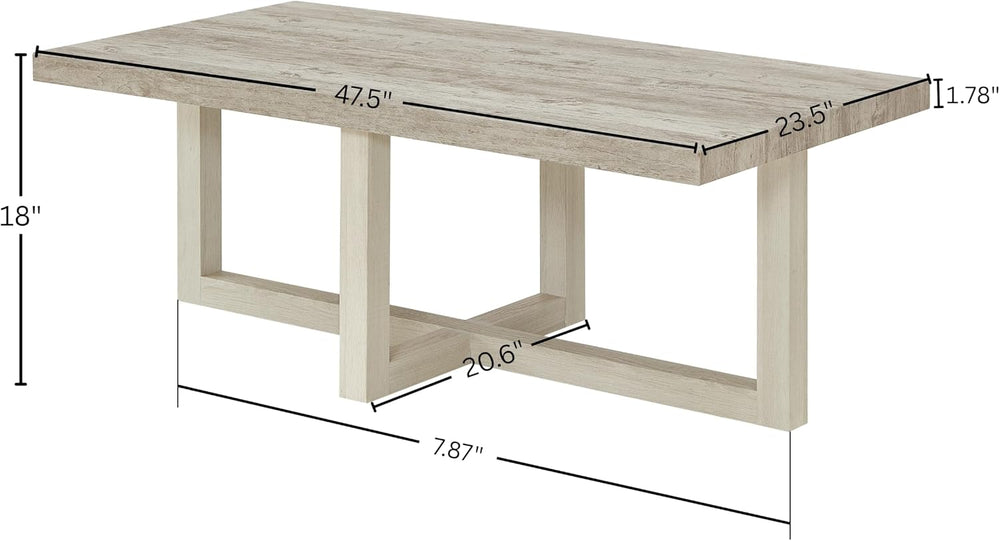 Roundhill Furniture Luno 3-Piece Coffee Table Set, Coffee Table and Two End T...