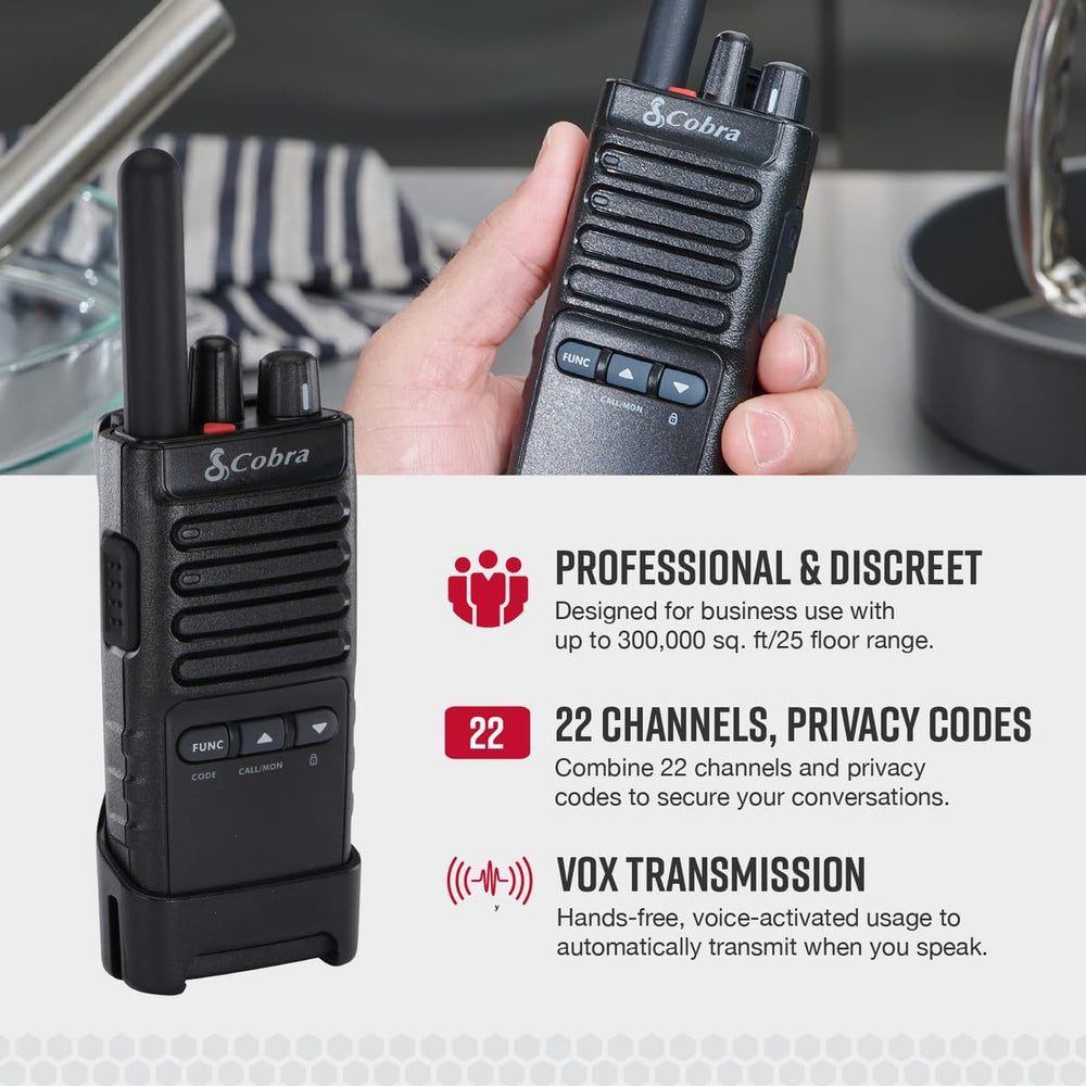 Cobra PX650 BCH6, Professional/Business Walkie Talkies - Rechargeable