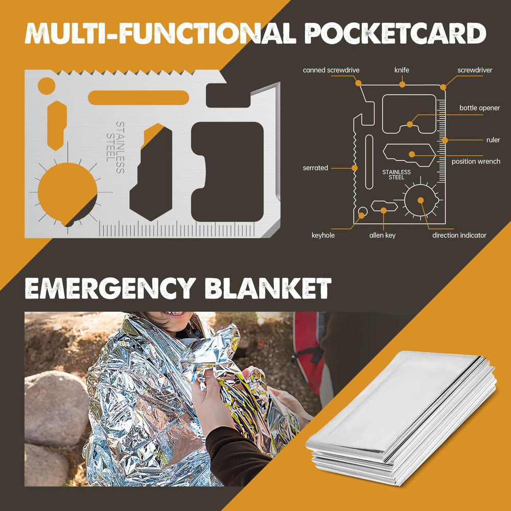Gifts for Men Him Dad, Survival Kit and Equipment 25 Pcs, Valentines Gifts fo...
