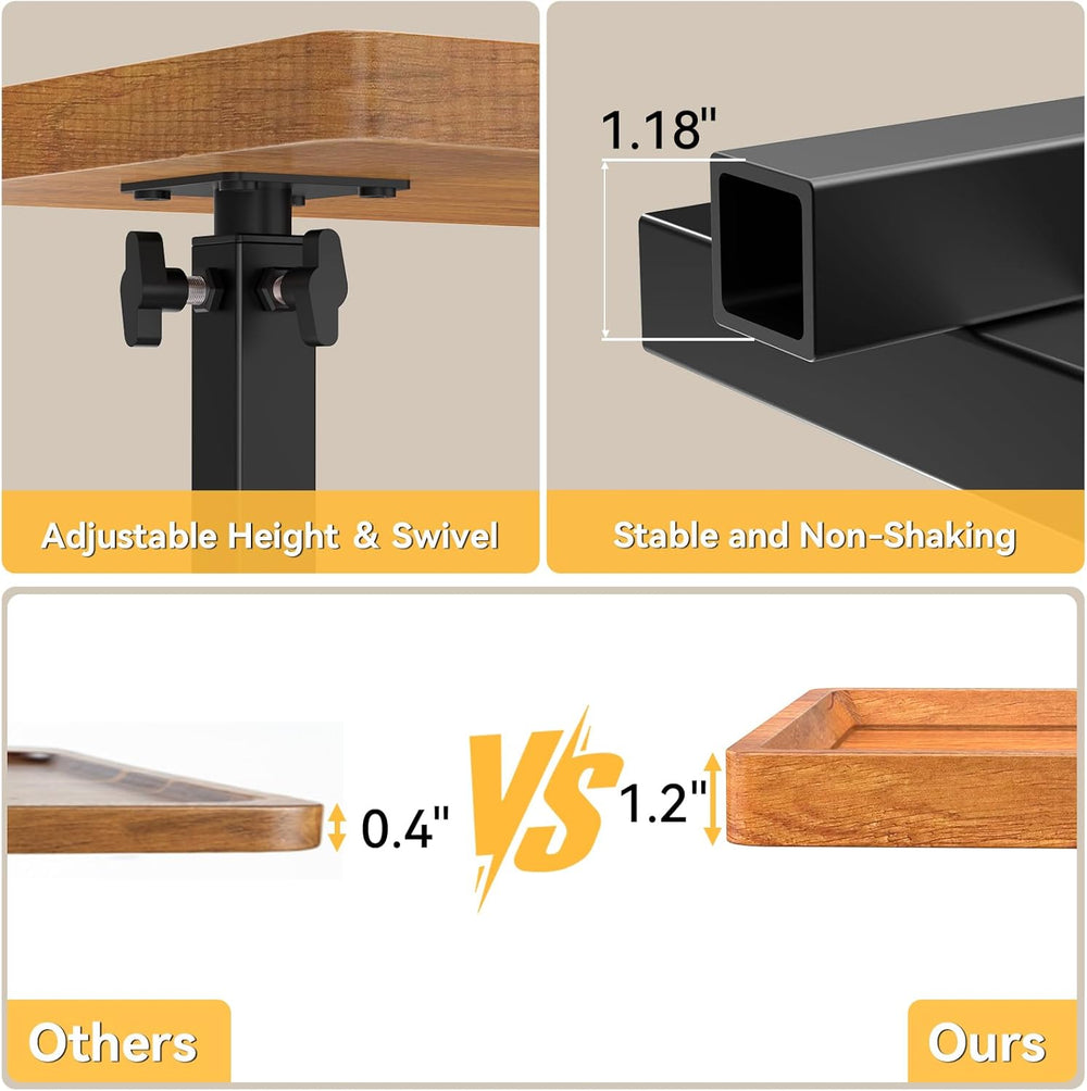 XNSDXV C Table End Table Adjustable Height, 360ยฐSwivel TV Tray Table for Smal...