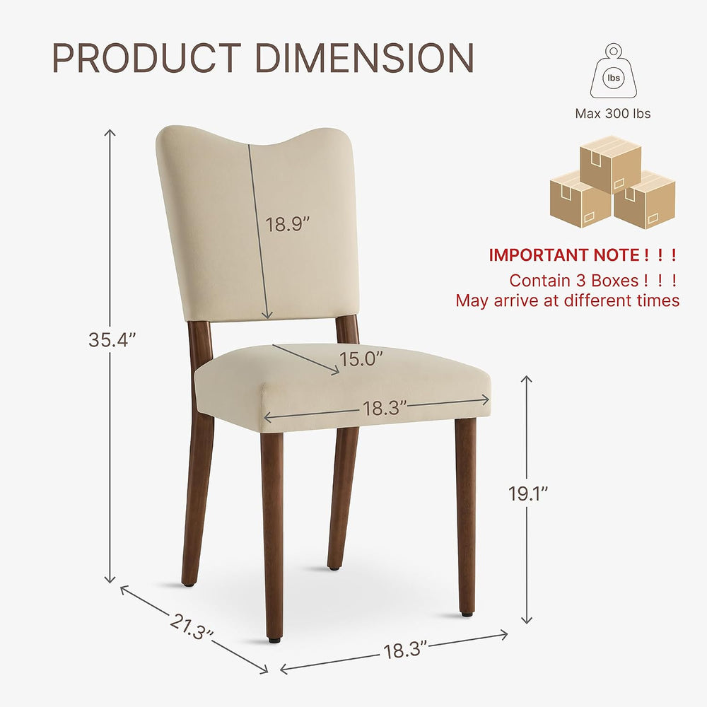 KISLOT Upholstered Dining Chairs Set of 6, Modern Velvet Kitchen Chairs with ...