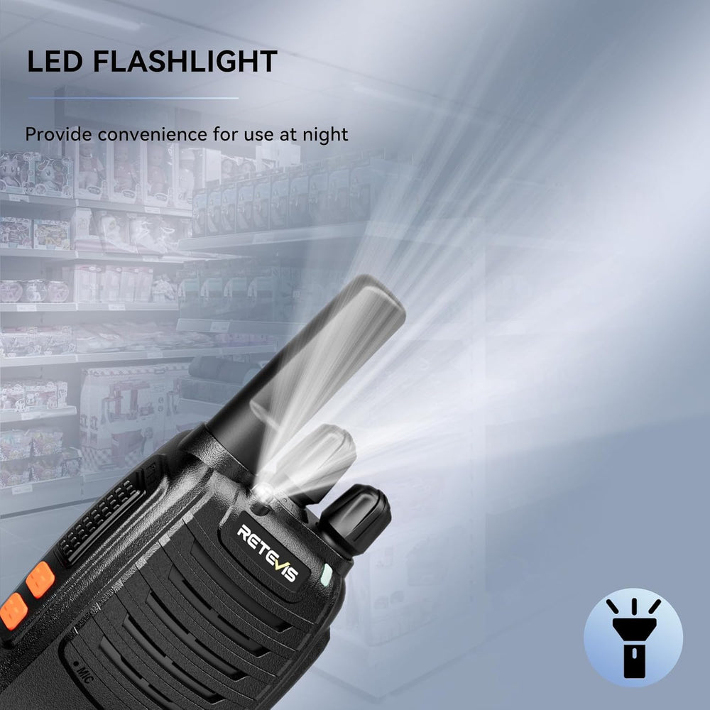 Retevis H777 Walkie Talkies for Adults with Clear Audio, Flashlight USB C