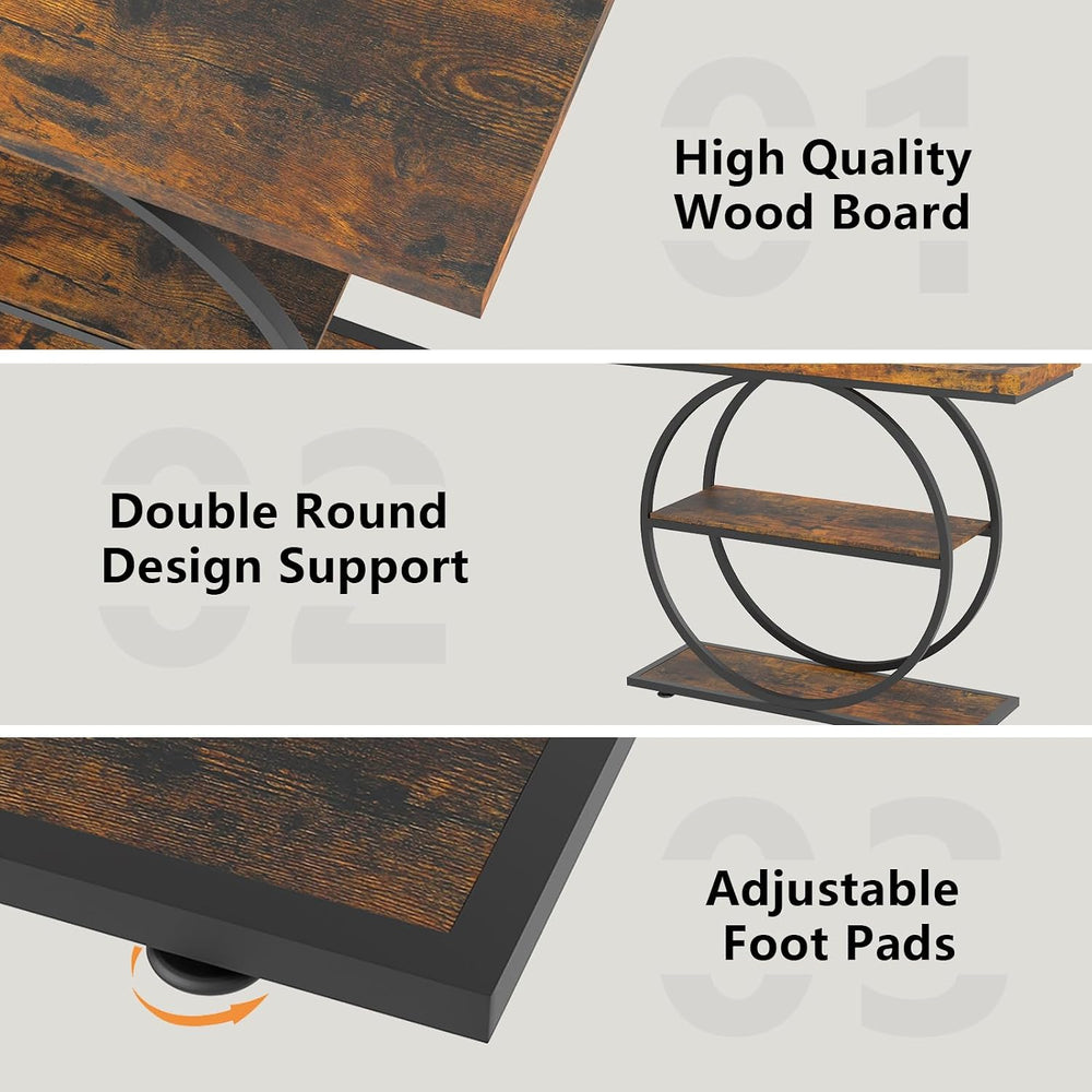 Arbuxzuy 41.3 Entryway Table Wood Console Table Sofa Table for Living Room | ...