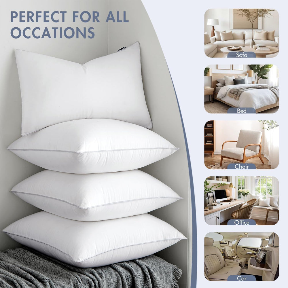 MIULEE 22 x 22 Pillow Inserts (Set of 2) -Decorative Throw Pillows for Sofa C...
