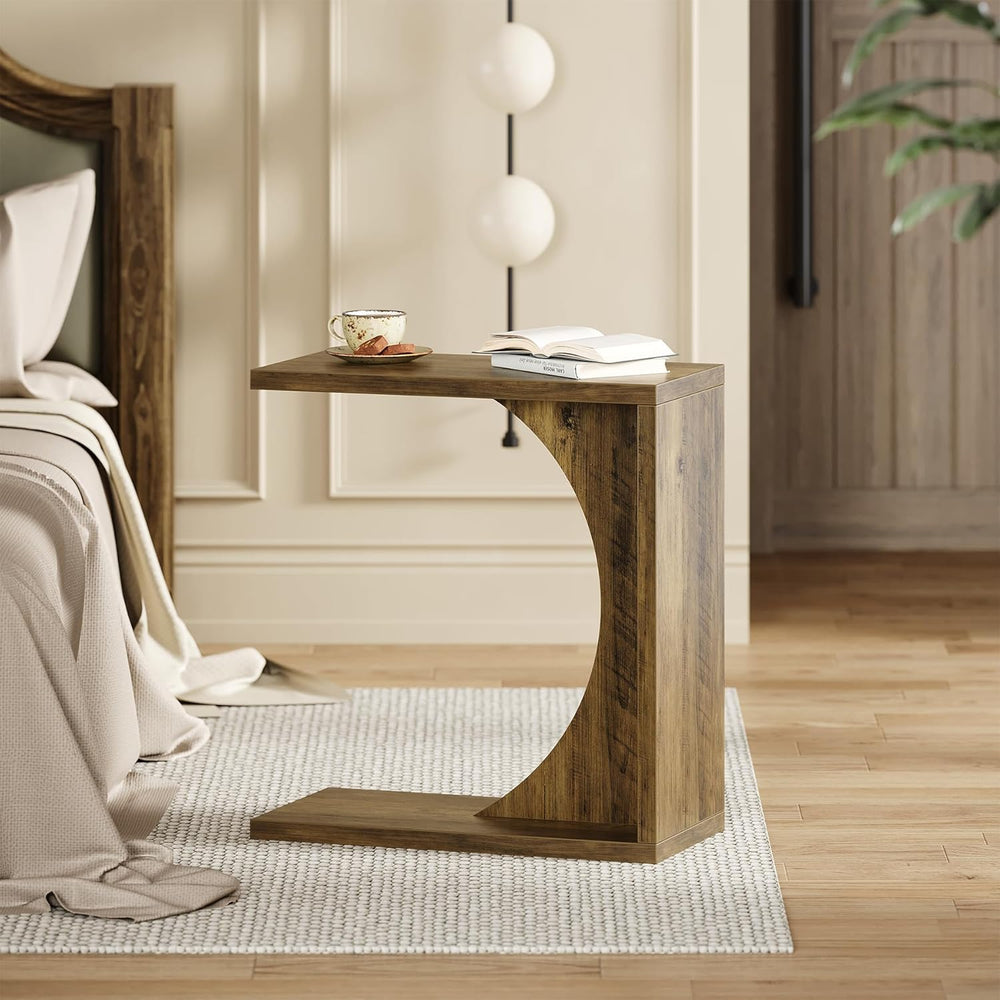 LITTLE TREE C Shaped End Table for Sofa & Bedroom - Small Side Table for ...