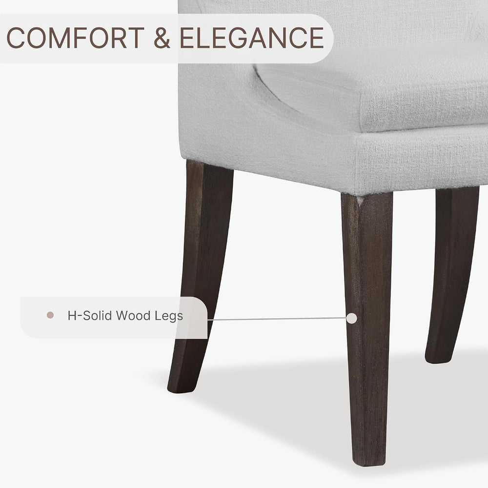 KISLOT Upholstered Dining Chairs Modern Sidechair Performance Fabric High Bac...