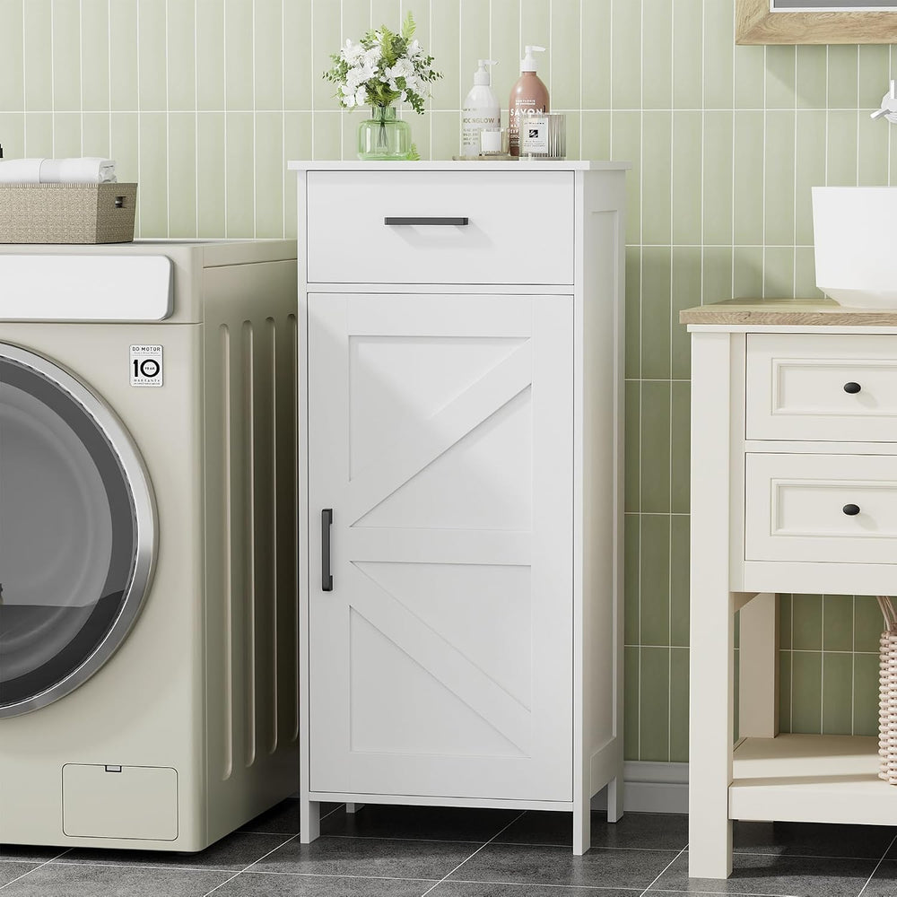 Bathroom Storage Cabinet with Drawer & Adjustable Shelf