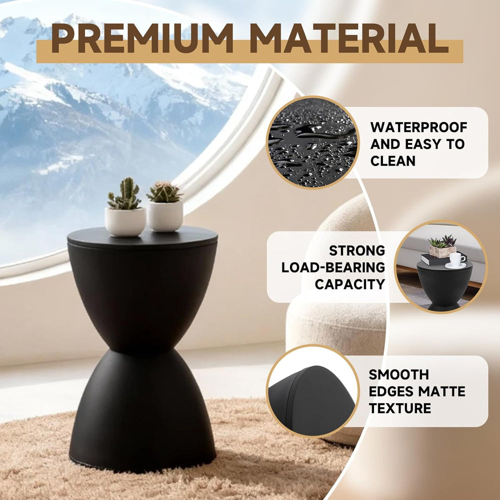 Hourglass Shaped Stool, Modern Side Table Round End Table Stool Attracting At...