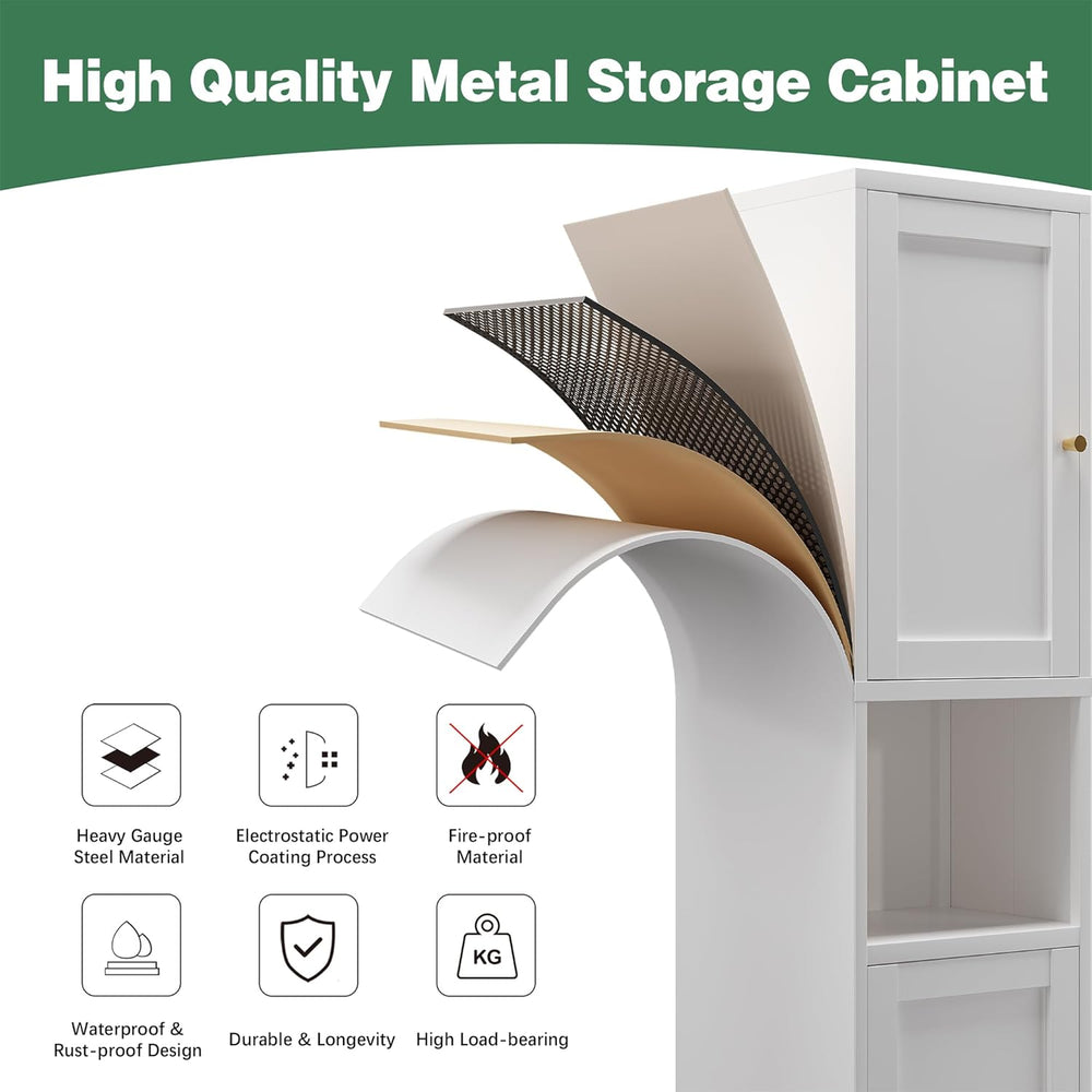Bevivog Slim Kitchen Pantry Cabinet for Small Space, 67" Tall Narrow Sto...