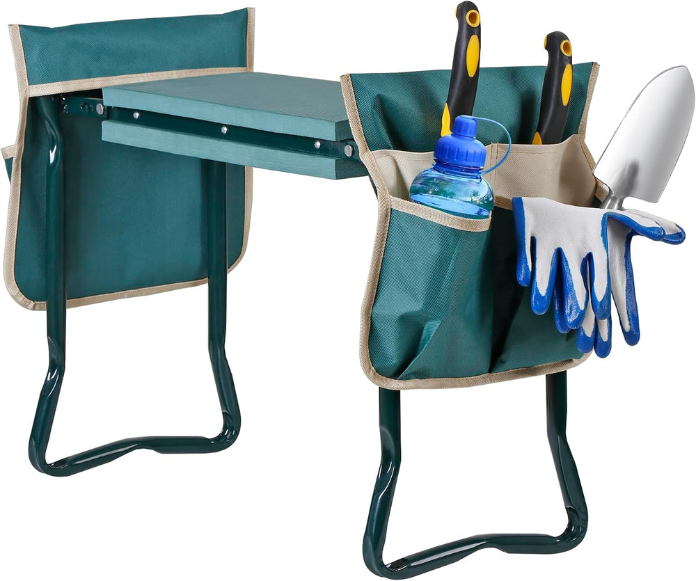 HomGarden Upgraded Folding Garden Kneeler Seat Bench Stool w/Thicken & Wi...
