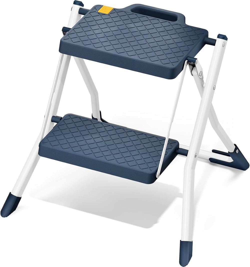 URACKIFY 2 Step Stool Ladder, Folding Step Ladders for Home, 330lb Cap,Blue |...