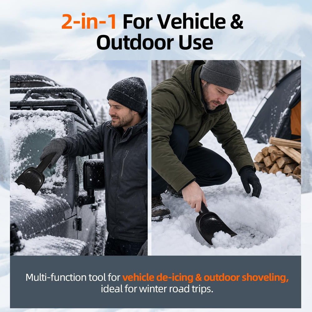 Abahub Multi-Functional Ice Scraper with 5-in-1 Survival Strap for Outdoor