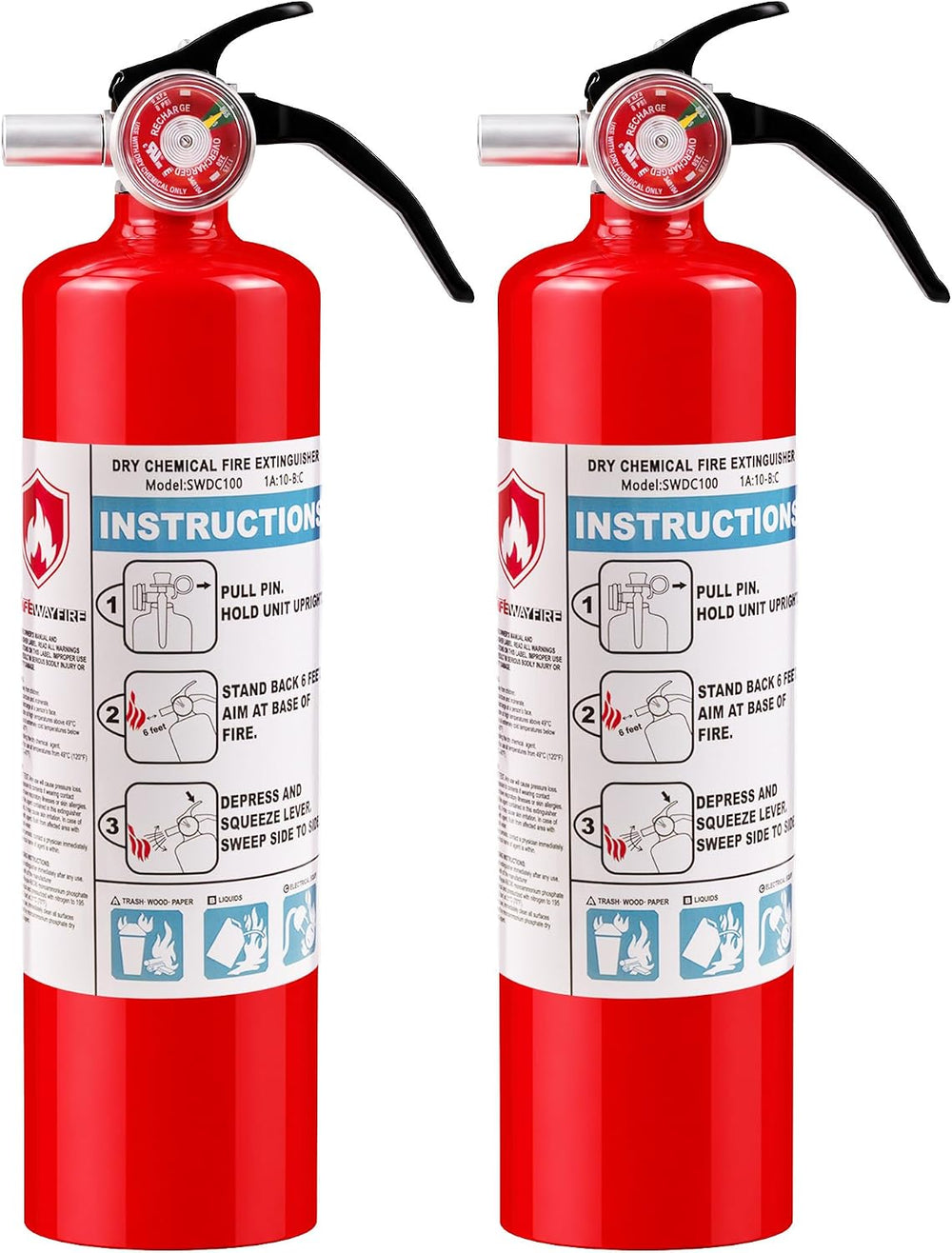 Safewayfire Fire Extinguisher, 2.5 lb, Heavy Duty for Home & Commercial Use