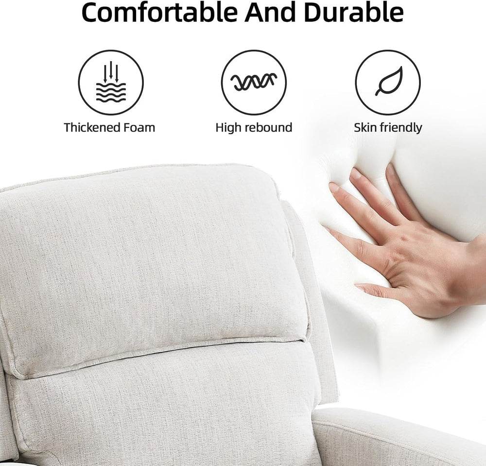 EBELLO Manual Living Room Furniture Reclining Couch Set, Soft Fabric Loveseat...