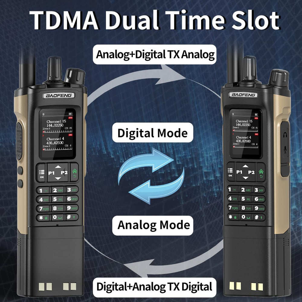 Baofeng DM32 DMR Radio Ham Radio Handheld Rechargeable Walkie Talkies Long Ra...