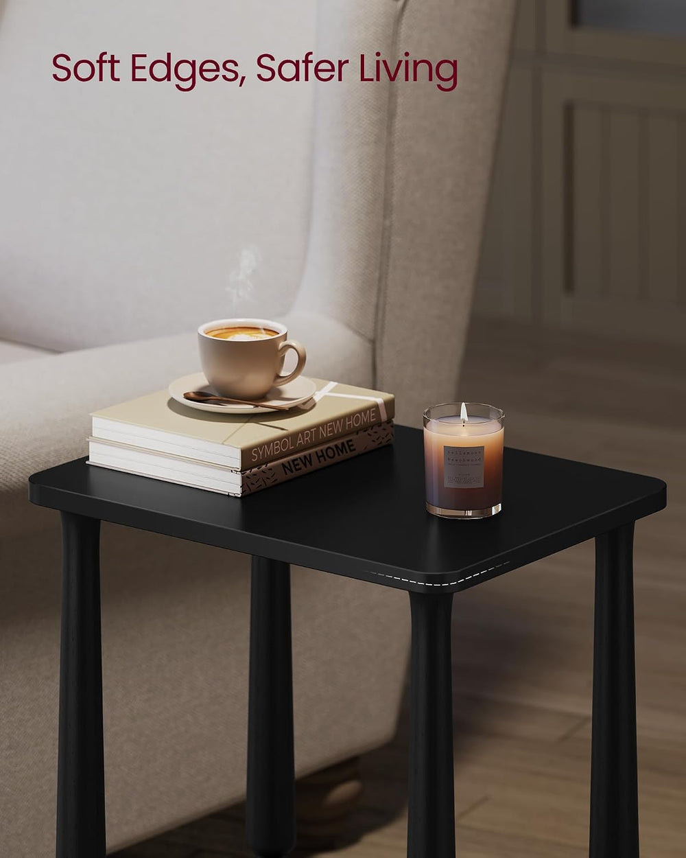 VASAGLE Side End Table, Accent Rectangular Nightstand for Small Spaces