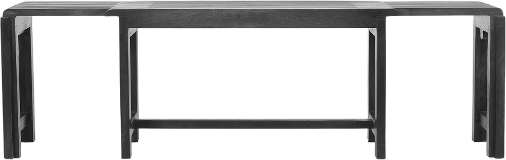 Jofran Global Archive Bradford Extendable Solid Mango Wood Bench, Mid-Century...