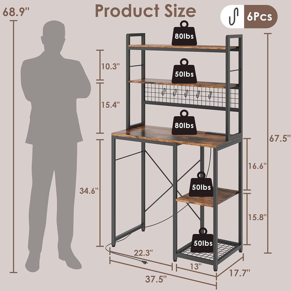 Multi-Functional Mini Fridge Stand, Mini Fridge and Microwave Storage Shelves...