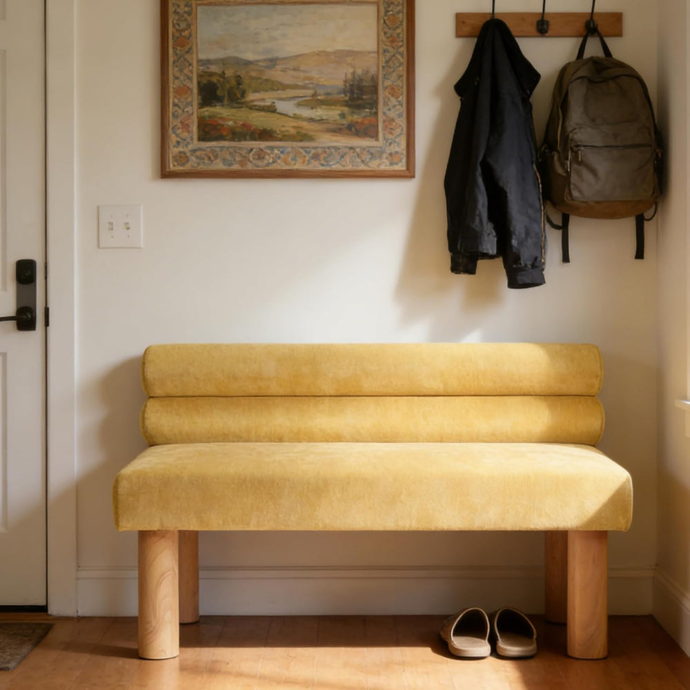 Christopher Knight Home Wally Fabric Upholstered Dining Bench, Long Dining Ro...