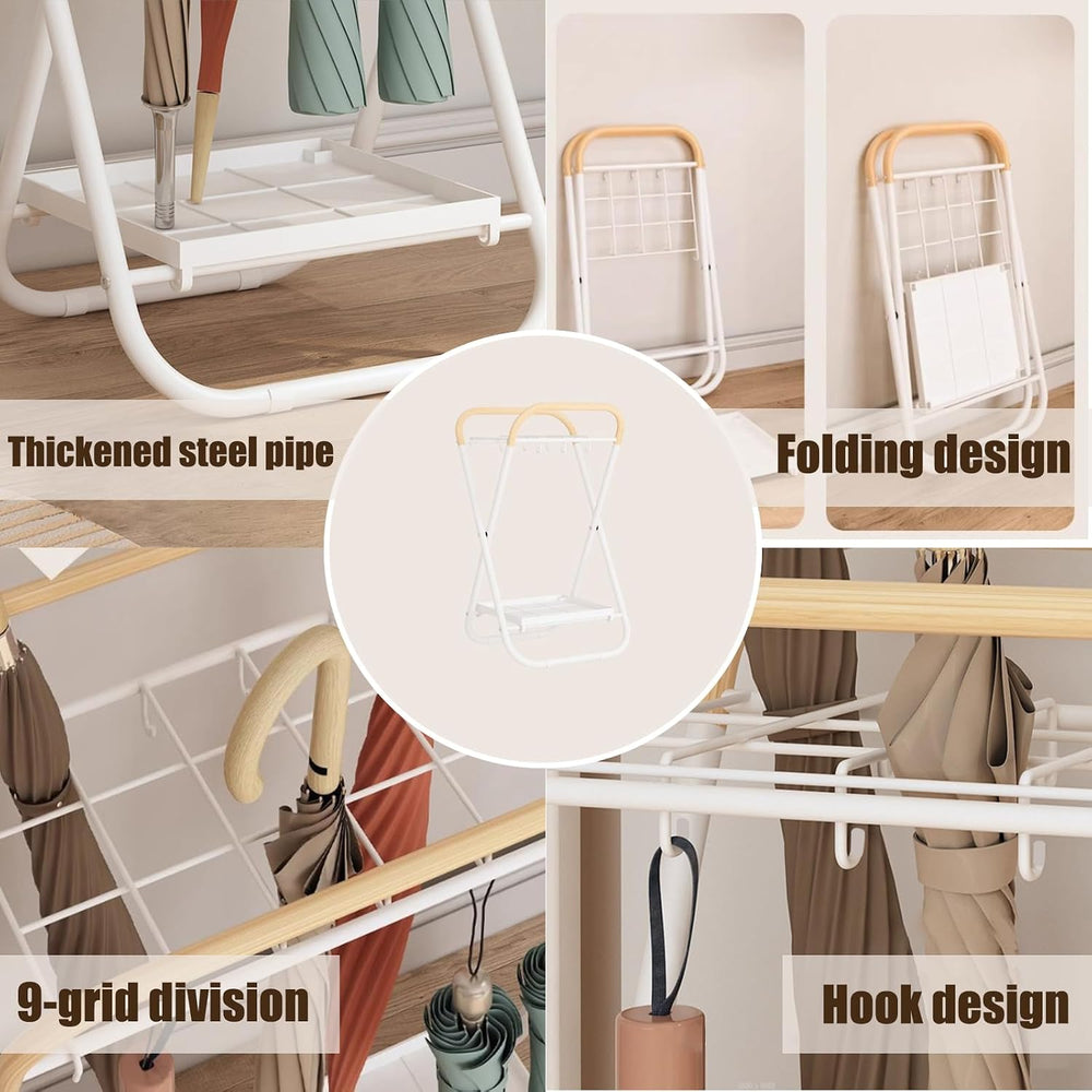 Entryway Umbrella Stand Umbrella Holder Indoor Umbrella Storage with Drip Tra...