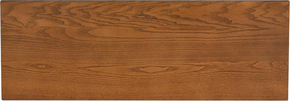 Willow White Backless Dining Bench with Honey Brown Wood Top by Powell