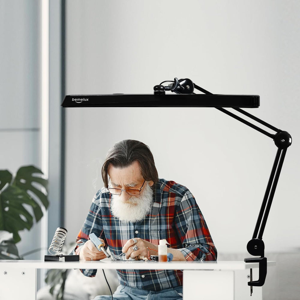 LED Architect Desk Lamp with Clamp, 24W 2000LM, Black