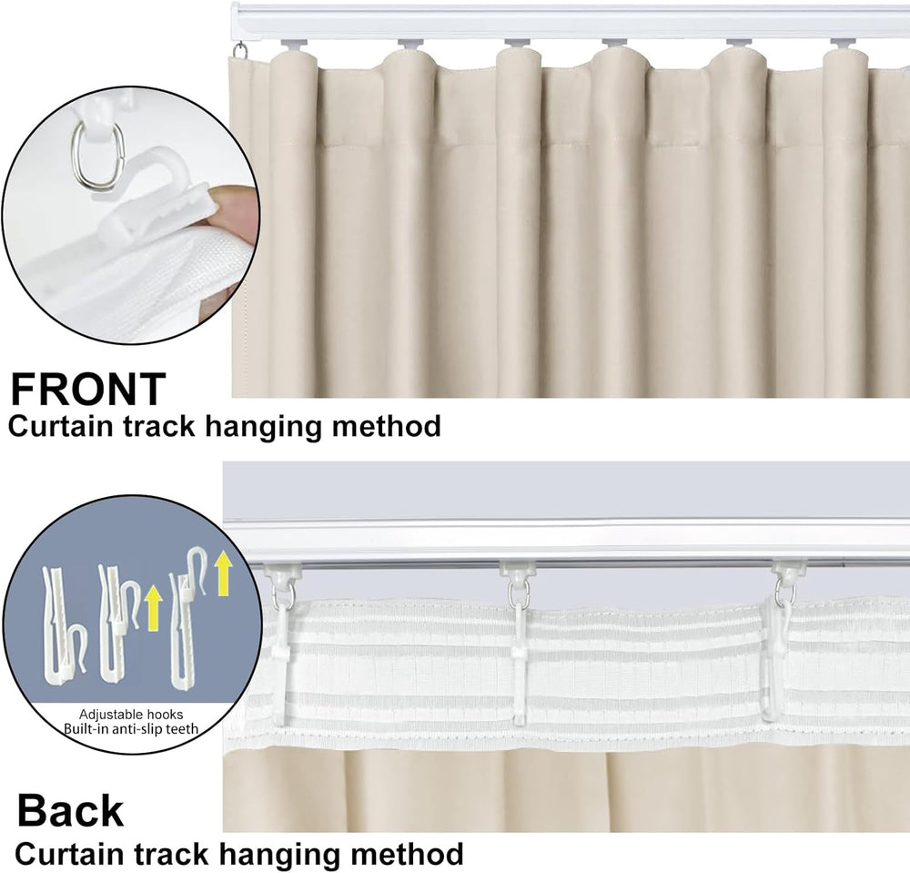 Room Divider Blackout Curtain Track Curtains Wall Dividers Panels Screen for ...