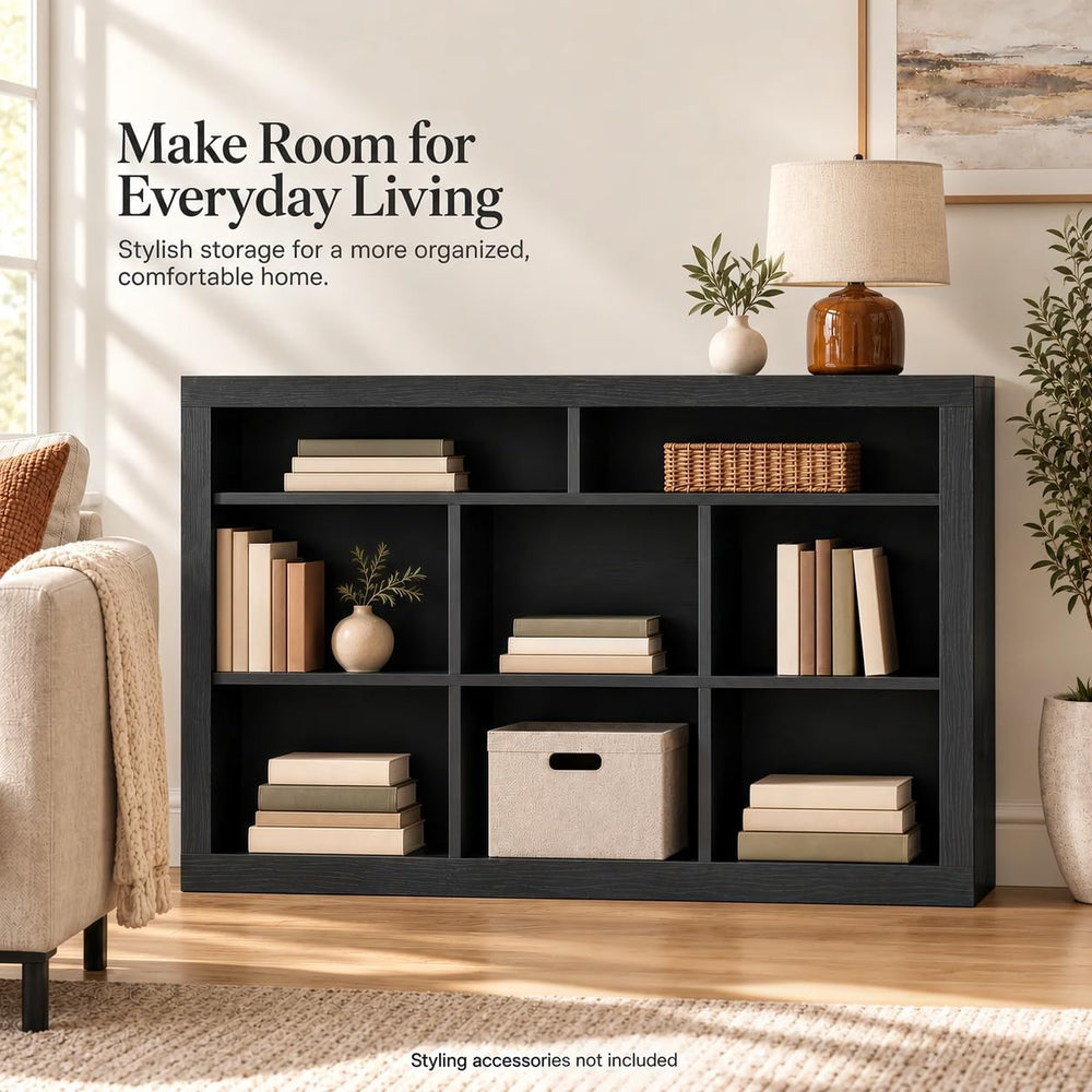 IRONCK Book Shelf with 8 Cube Storage Organizer, 47.2" W x 33.9" H,...