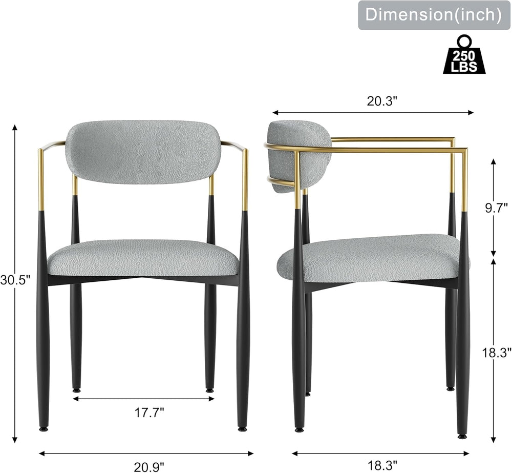 Baysitone Dining Chairs Set of 6 Mid-Century Modern Upholstered Boucle Dining...