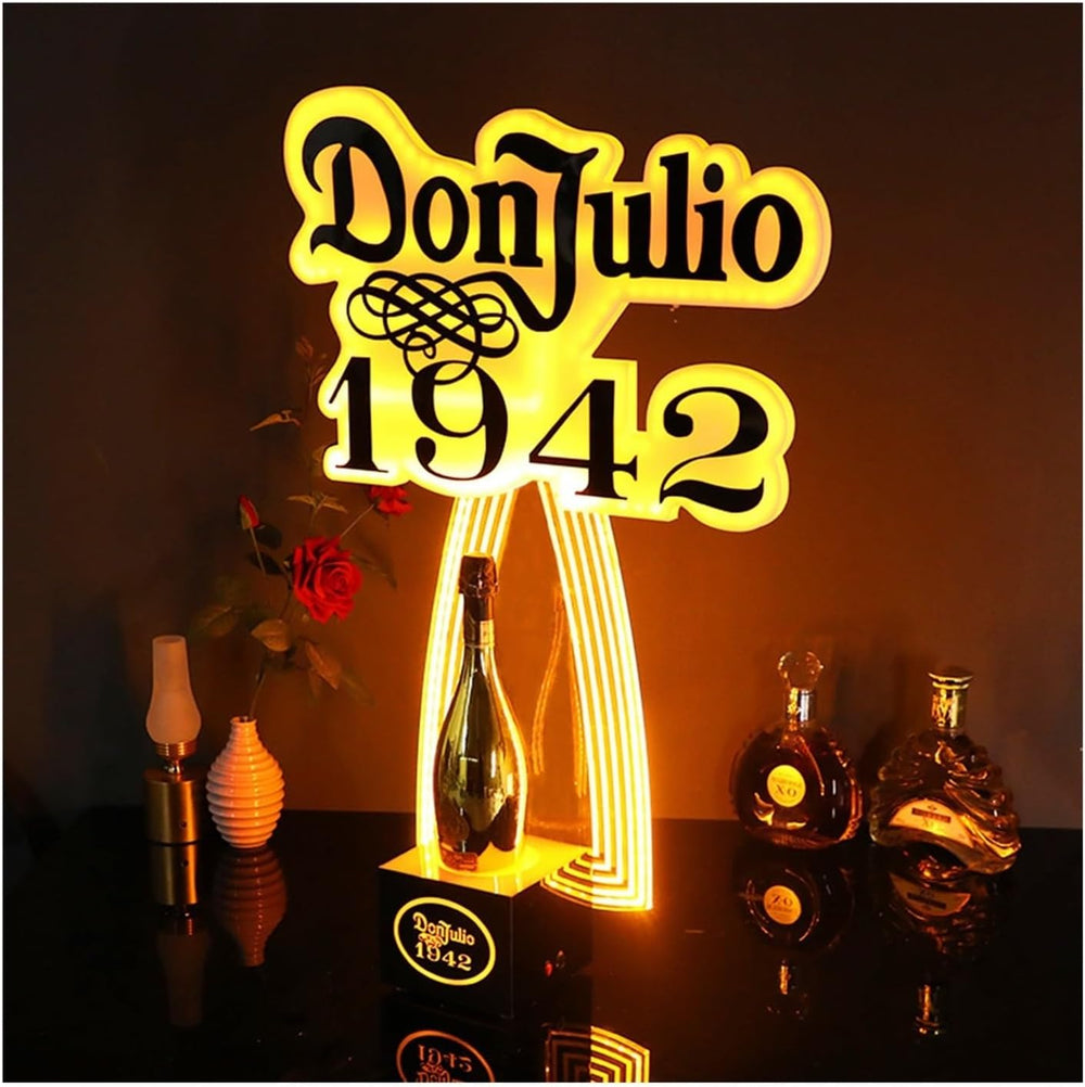 Customizable Logo Glowing Wine Bottle Display Stands Acrylic Bottle Display S...