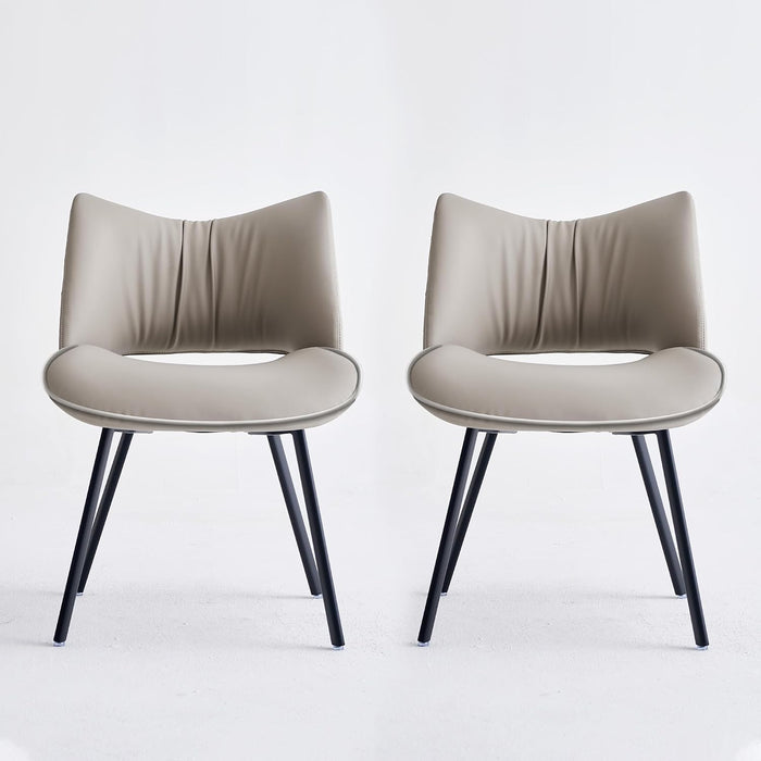 Plush Comfort Accent Chairs Set of 2, Durable Faux Leather Chair