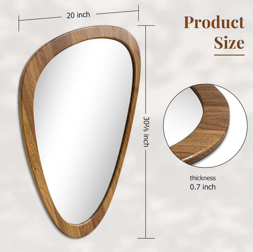 Asymmetrical Irregular Framed Mirror, Abstract Wall Mirror Mid Century Modern...