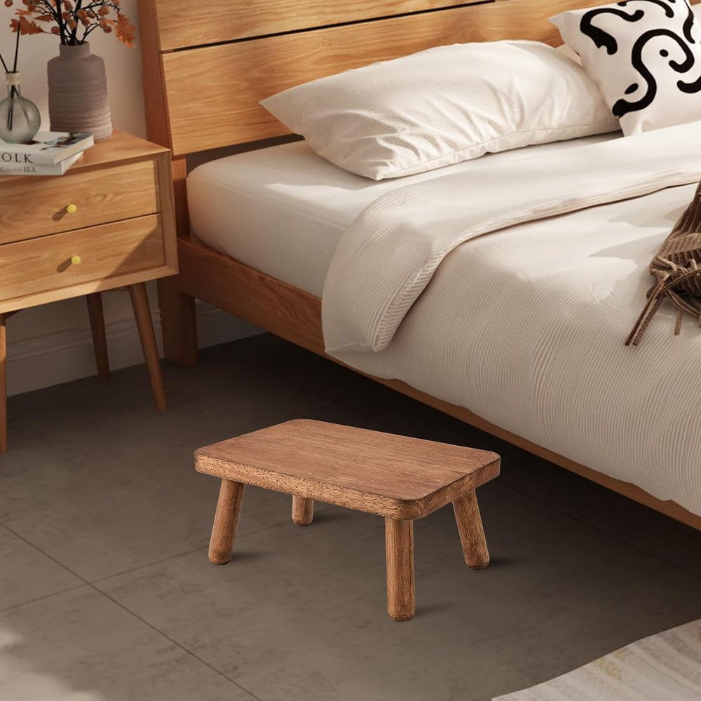 Wooden Step Stool Anti-Slip Step Stools for Adults Heavy Duty Stepping Stool ...