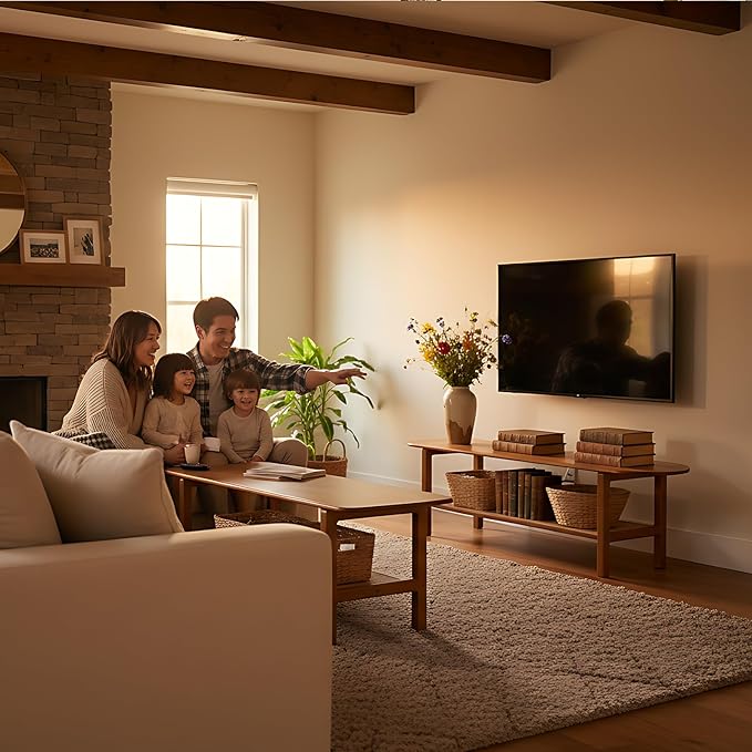 Tiita TV Stand with Storage for TVs up to 65'', Bamboo TV Console Ent...
