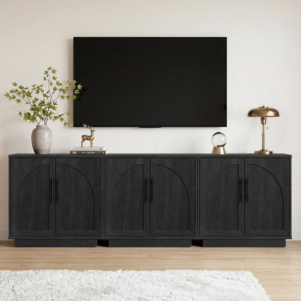 Fatmok Arched Sideboard Buffet Accent Cabinet, 31.5" Credenza with Adjus...