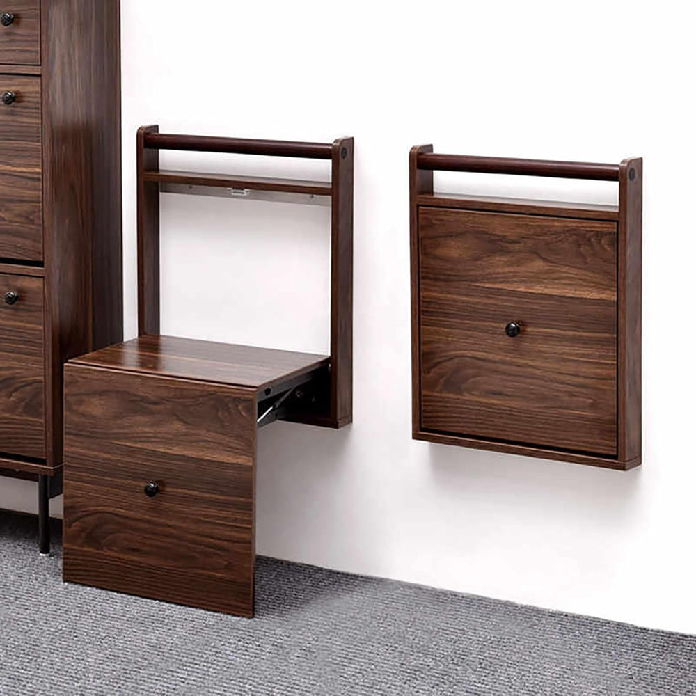 Wall Mounted Shoe Changing Stool Space Saving Hidden Chair Wall Stools, with ...