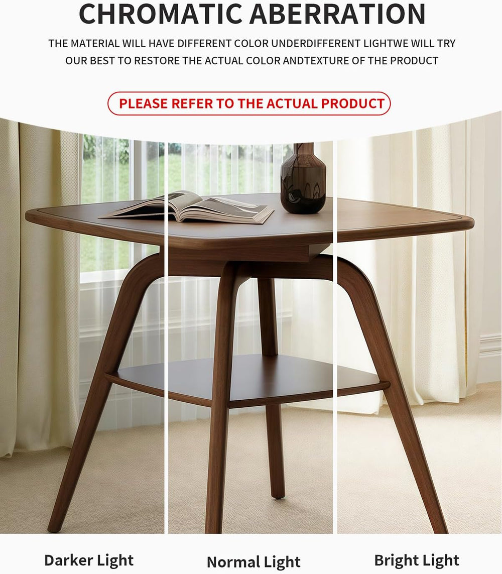 LKTART Small Dinner Table for 2, 29.5" Long Square Solid Wood Dining Tab...