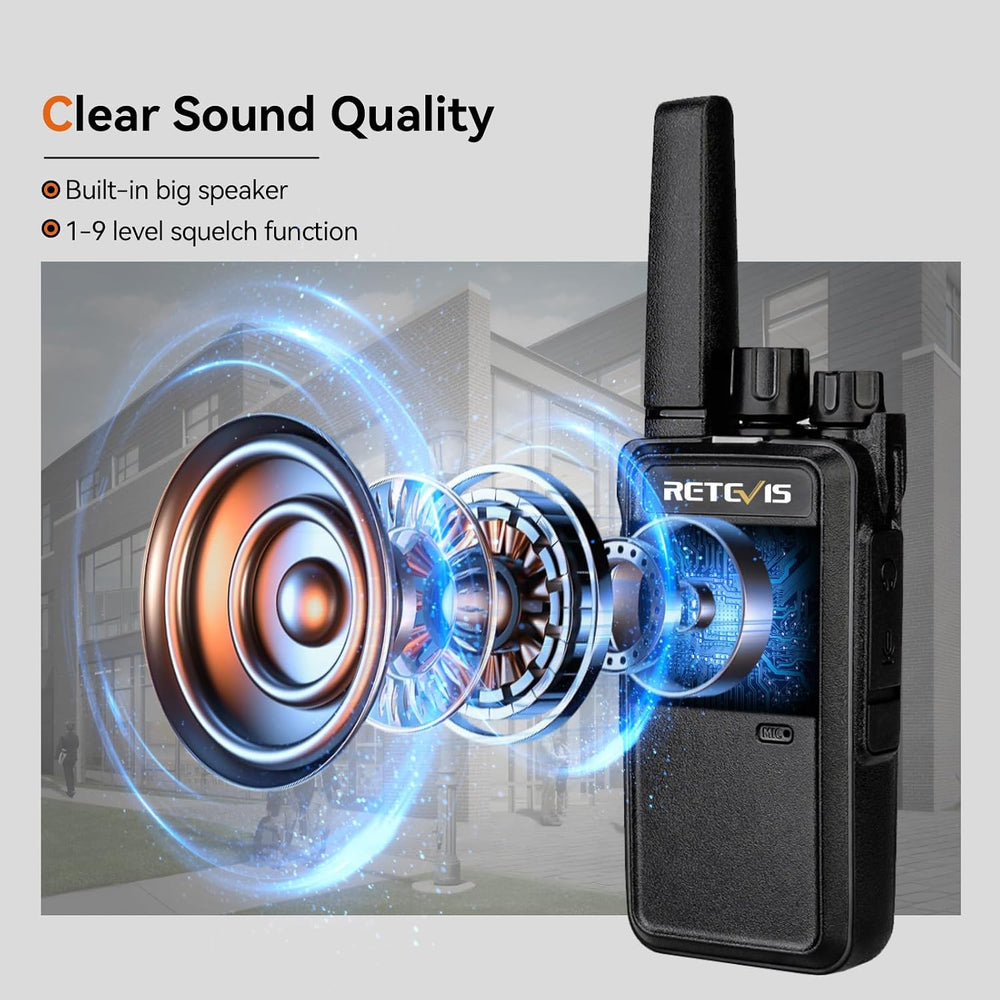 Retevis RT68 Walkie Talkies Long Range Rechargeable (10 Pack) with Charger