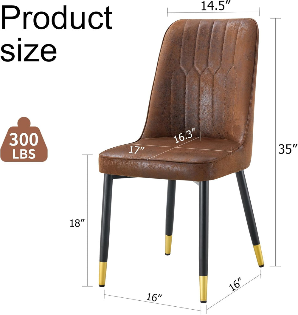 Dining Chairs Set of 2,Modern Dining Chairs, Equipped with Suede Nap Leather ...