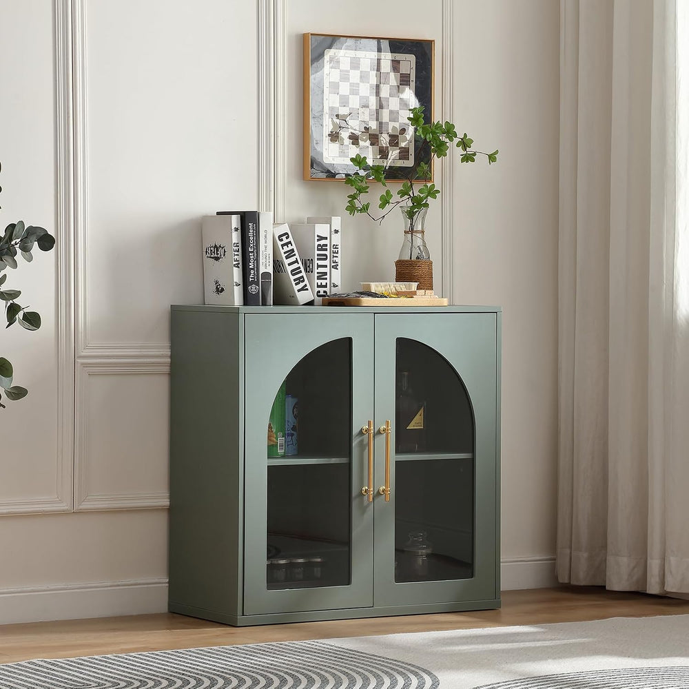 31.5'' Display Sideboard Cabinet With Arched Glass Doors