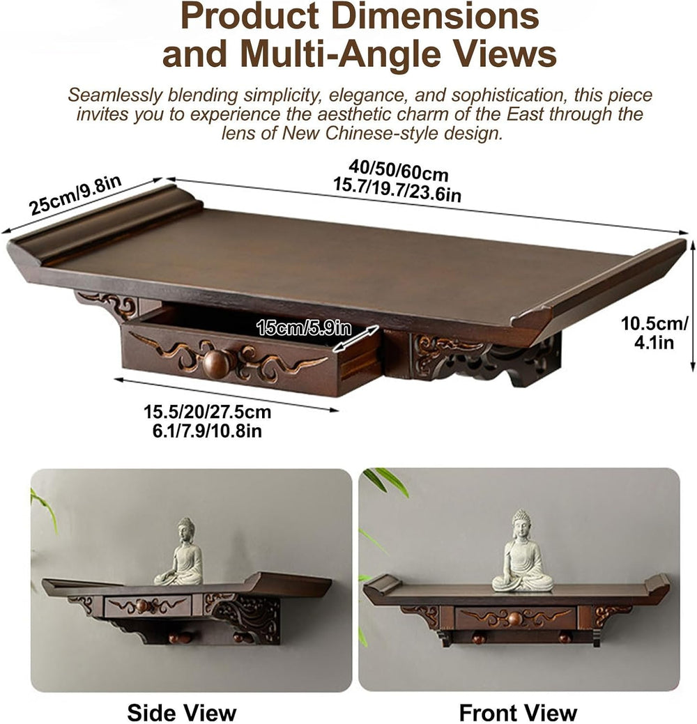 Personal Shrine Altar Table, Free Standing Altar Table, Pooja for Home, with ...