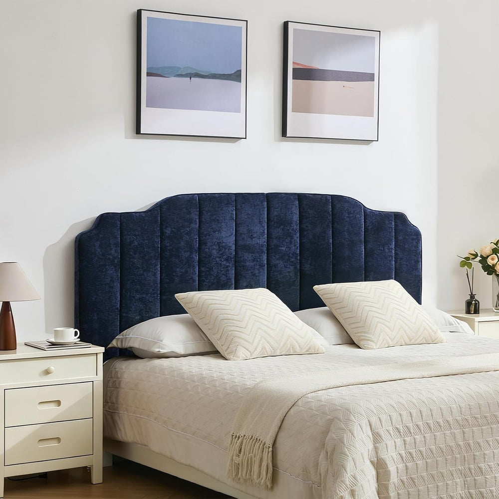 Queen Size Headboard Only, Dark Blue Upholstered Headboards