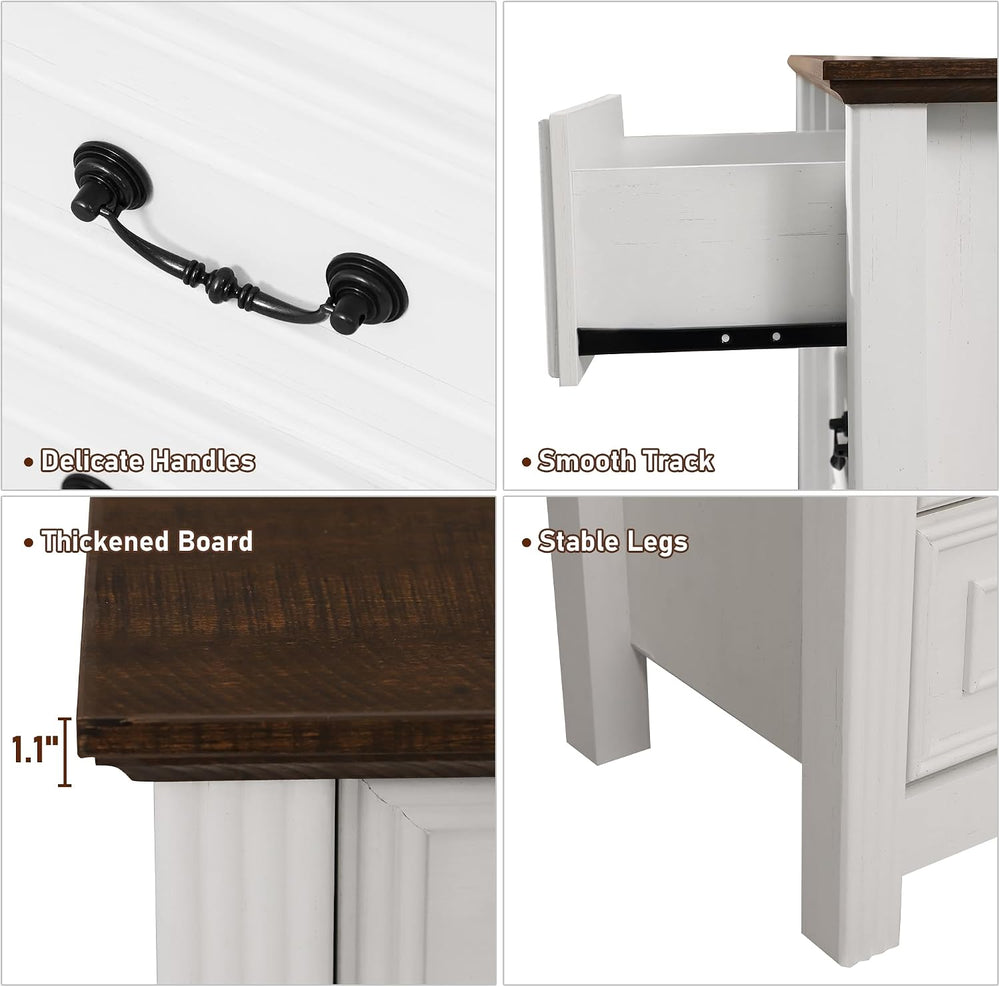 chartustriable Farmhouse 12 Drawer Dresser for Bedroom, 63” Wood Chest of Dra...