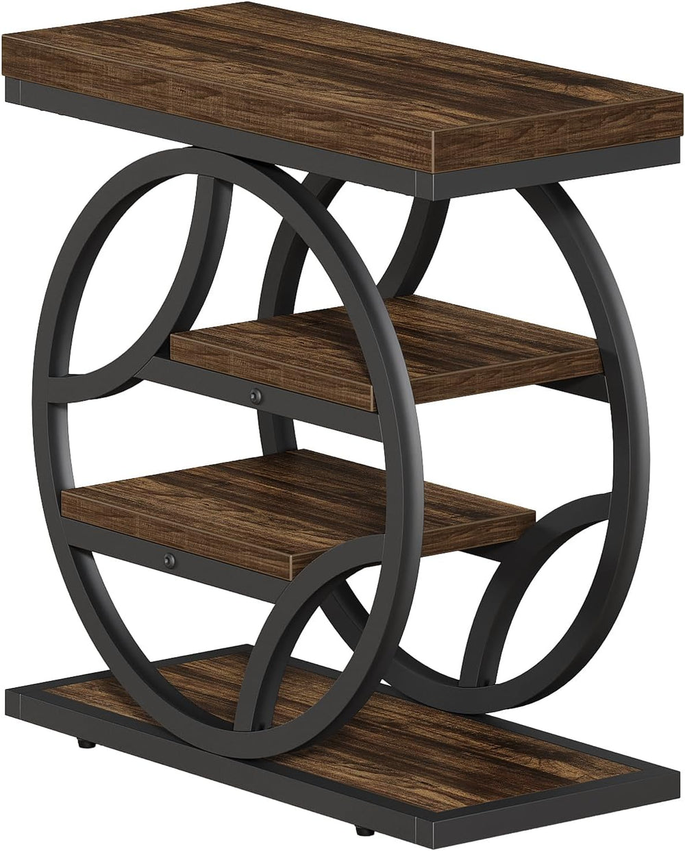 Tribesigns 25-Inch End Table for Living Room, Small Side Table with 4-Tier St...