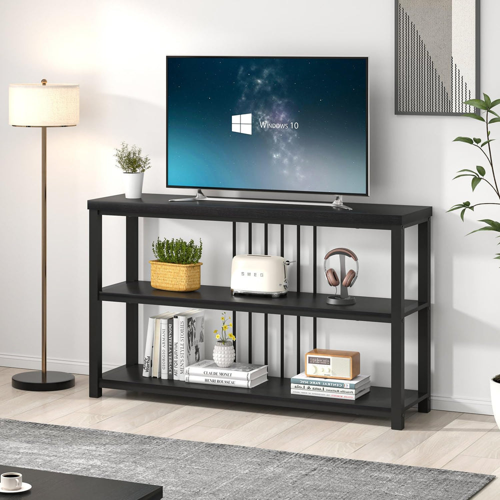 FOLUBAN Entryway Table, Modern Sofa Console Table with 3 Tier Storage Shelf f...